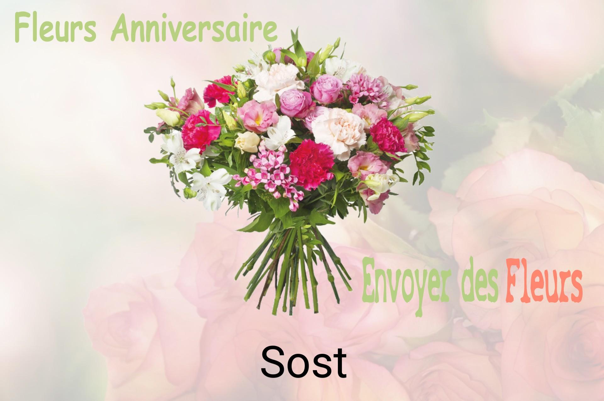 Bouquet de fleurs d’anniversaire livré à Sost
